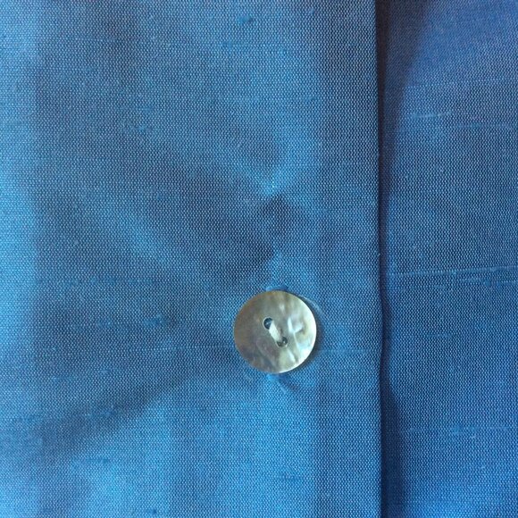 Coldwater Creek Blue Silk Shift Dress Jacket Set Size 16 - Picture 5 of 9